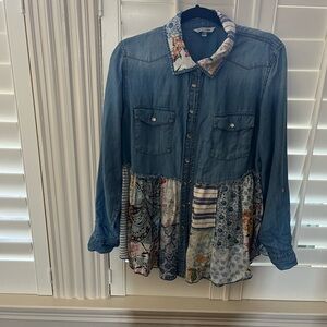 Denim Patchwork Shirt